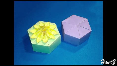 Origami Hexagonal T Box With Lid Easy Tutorial Of Paper Hexagon