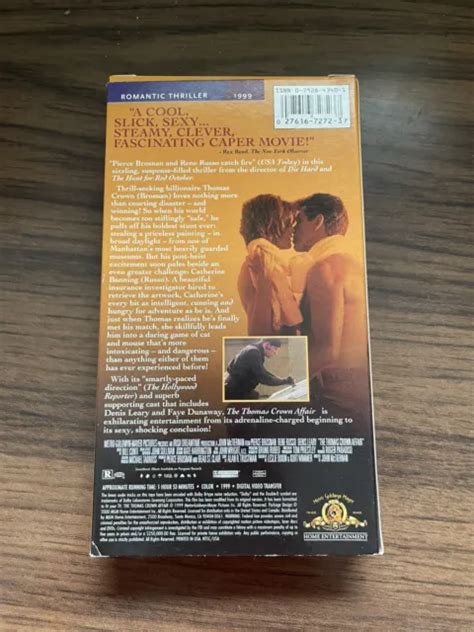 THE THOMAS CROWN Affair VHS Pierce Brosnan Rene Russo Classic PicClick