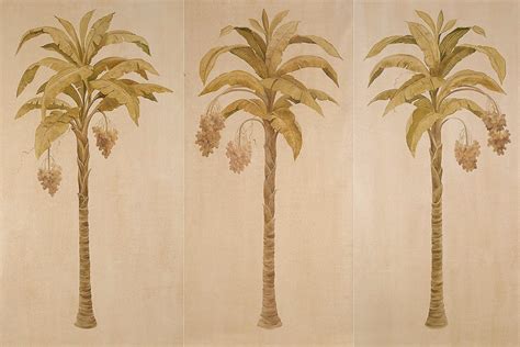 Zoë Design Day 114 ~ Wallpaper A Day Date Palm Panels Hand Painted