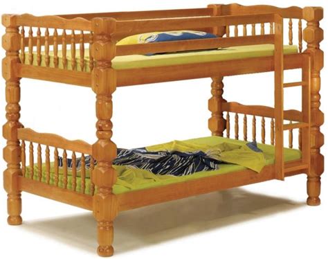 Palace Imports Dakota Honey Pine Solid Wood Twin Over Twin Bunk Bed