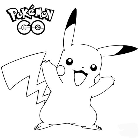 Pikachu Coloring Pages Print Cartoon Giant Sketch Coloring Page