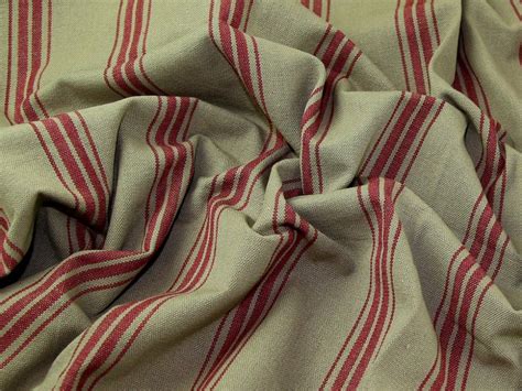 Broad Ticking Stripe Woven Cotton Canvas Upholstery Fabric Fabric