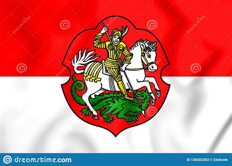 3D Flag Of Bensheim Hessen, Germany. Stock Illustration - Illustration of ensign, hessen: 138302283