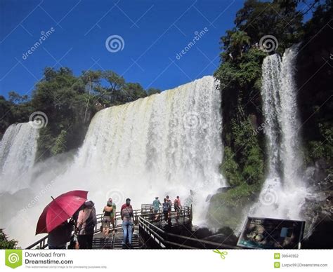 Iguazu Falls Editorial Photography Image Of People