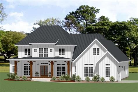 5 Bedroom Two Story Farmhouse With A Loft Floor Plan Home