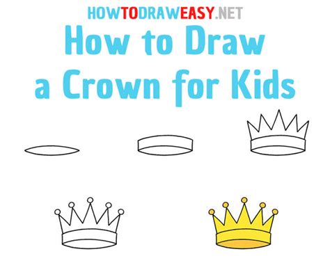 How To Draw A Crown For Kids How To Draw Easy