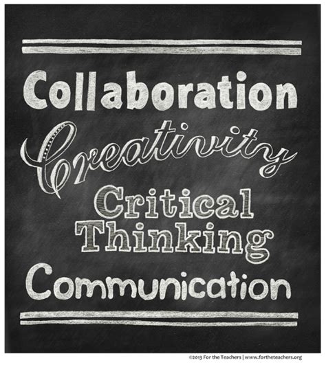 Collaboration Creativity Critical Thinking Communication For The