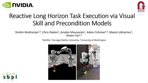 Reactive Long Horizon Task Execution Via Visual Skill And Precondition Models Youtube