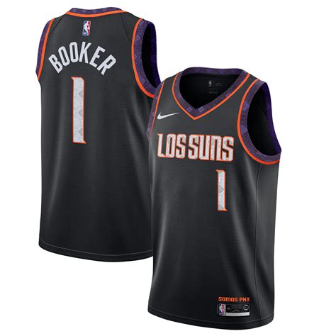 Phoenix suns nike city edition jersey ($109.99). Men's Phoenix Suns Devin Booker Nike Black 2019/20 ...