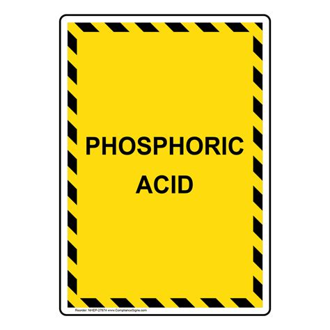 Portrait Phosphoric Acid Sign Nhep 27674 Hazmat Acid