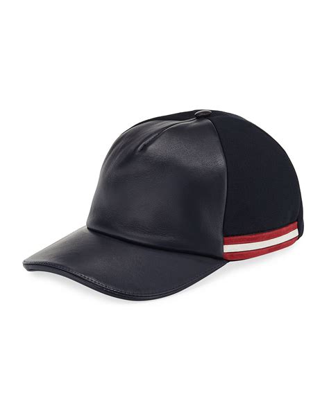 Bally Leather Front Baseball Hat Neiman Marcus