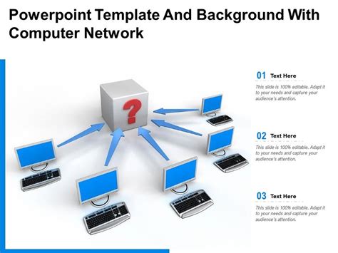 Powerpoint Template And Background With Computer Network Presentation