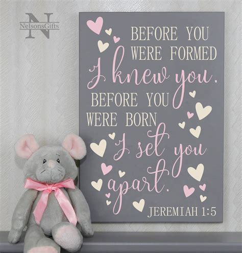 Before You Were Formed I Knew You Before You Were Born I Set Etsy