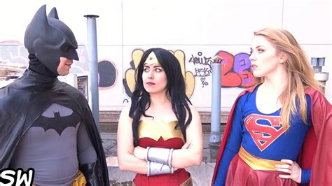 No Capes Wonder Woman Schools Batman And Supergirl Youtube