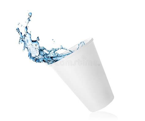 Water Splashing From Paper Cup Stock Image Image Of Clear Pattern