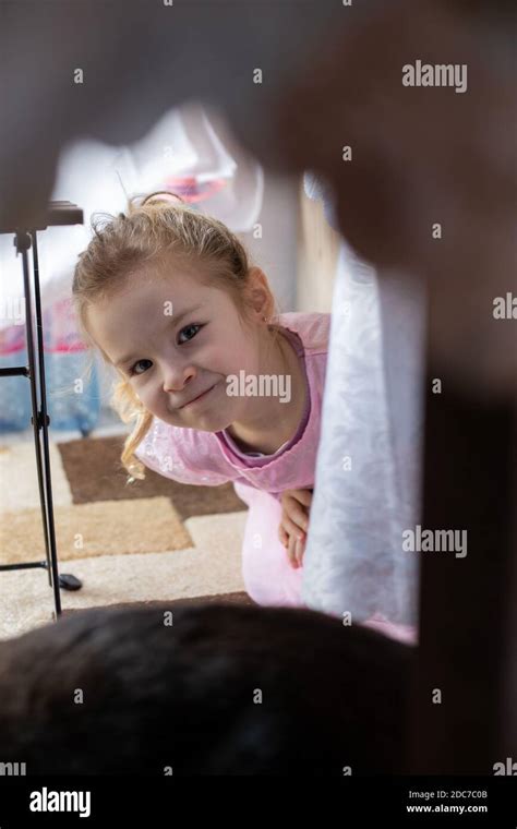 Girl Hiding Under Table Hi Res Stock Photography And Images Alamy