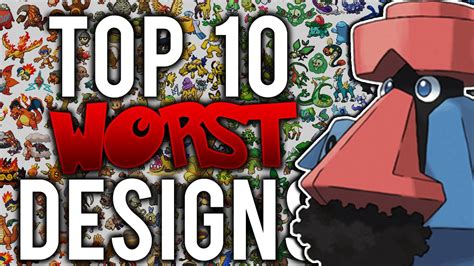 Top 10 Worst Pokemon Designs Stroontheroad Youtube