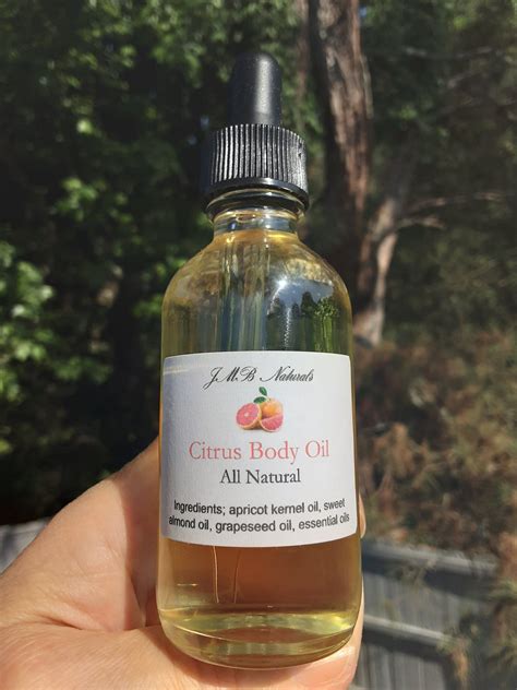 Natural Citrus Body Oil Massage Oil Etsy Massage Oil Body Oil