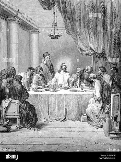 Jesus Christ Last Supper Black And White Stock Photos And Images Alamy
