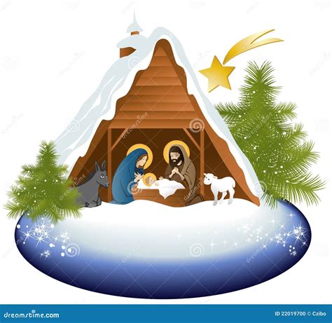 Nativity Scene Stock Vector Illustration Of Merry Cloud 22019700