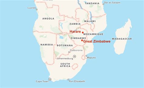 Zimbabwe Map Of Africa City Map Images Map Of Zimbabwe Showing