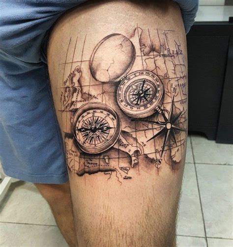 100 Awesome Compass Tattoo Designs Compass Tattoo Design Compass