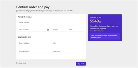 Bootstrap 5 Payment Form With Floating Labels And Order Details Example