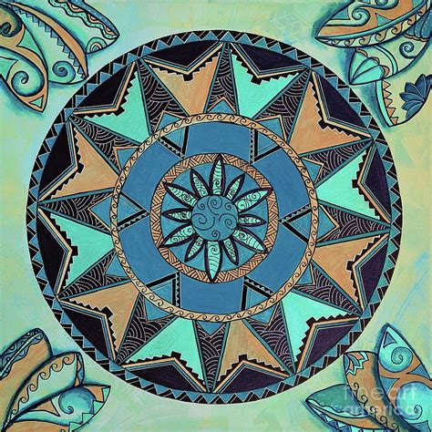Native Maori Mandala Painting By Naomi Matthew Fine Art America