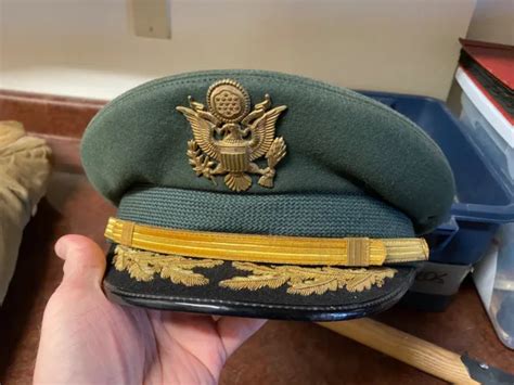 Vietnam War Us Army Field Grade Officer Dress Cap Hat Size 7 18 3999
