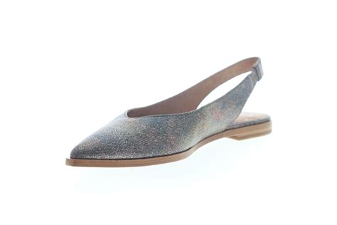 Frye Kenzie Slingback 70675 Womens Gray Leather Slip On Flats Shoes