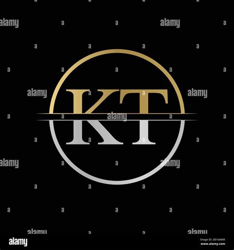 initial kt letter logo design vector illustration abstract letter kt logo design stock vector
