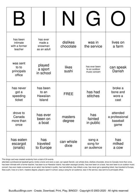 50th Class Reunion Bingo Cards To Download Print And Customize