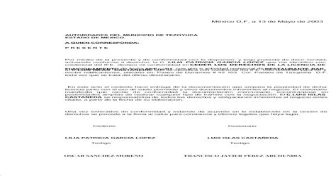 Carta De Cesion De Derechos Pdf Document