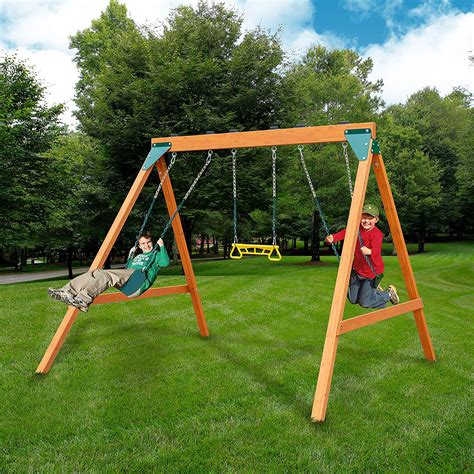 Xdp Recreation Deerfield 10 Child Capacity Kids Swing Set Outdoor