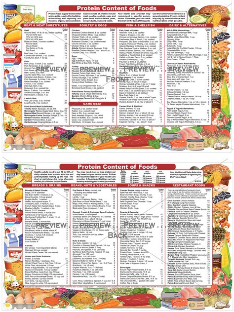 Protein Content Of Foods Nutrition Graphics