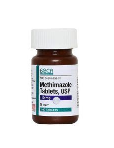 Most cats have hyperthyroidism due to benign growths in their thyroid gland that increase the size of the gland (multinodular adenomatous hyperplasia) and its function. Methimazole (Tapazole) for Cats: Uses, Dosage, Side Effects