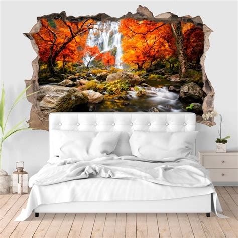 🥇 Walls Stickers 3d Waterfalls In Autumn 🥇
