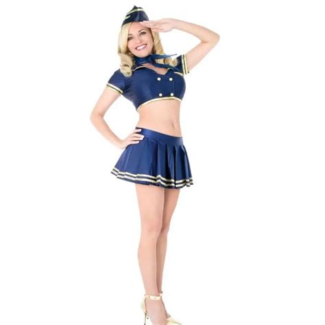 2015 New Arrival Halloween Costume For Woman Navy Blue Sailor Cosplay