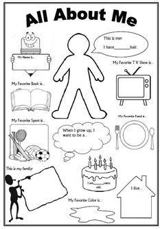 This worksheet is a fun one for kids that are beginning writers. All About Me Worksheet (First Day of School Activity ...