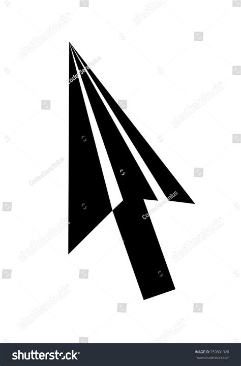 Sharp Cursor Arrow Vector Icon Simple Stock Vector Royalty Free