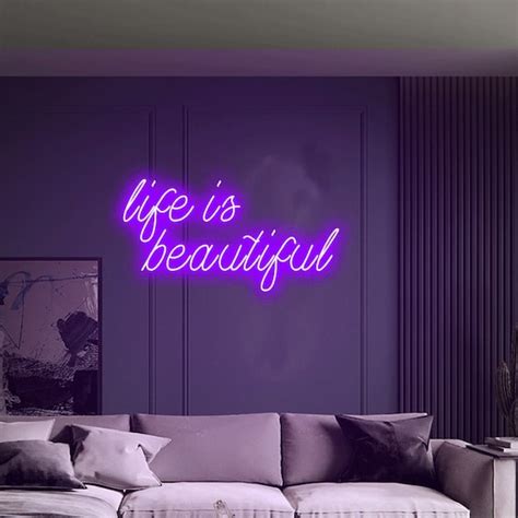 Life Is Beautiful Neon Sign Custom Neon Signs Etsy