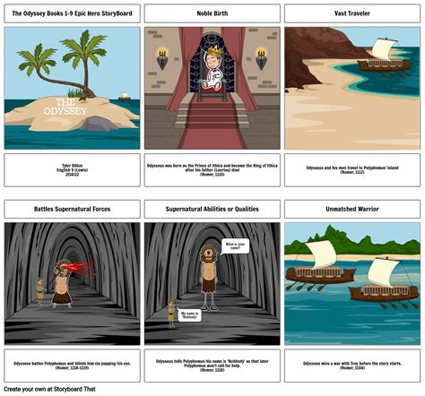 Tyler D Period 5 Storyboard The Odyssey Epic Hero