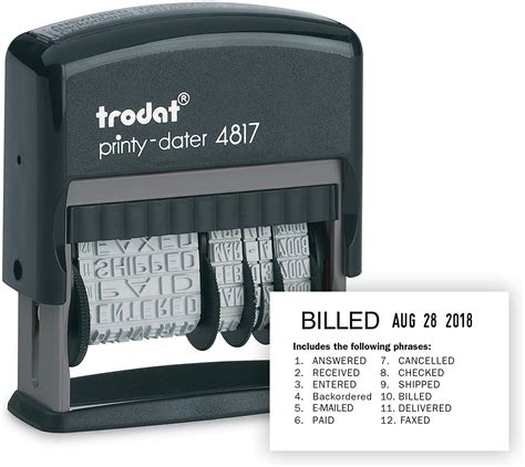 Office Supplies Business Stamp Trodat Printy 4810 Small Date Stamp With