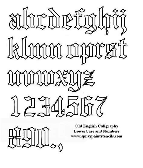 Old English Letters Stencil  By Vampyrepr1nce Photobucket