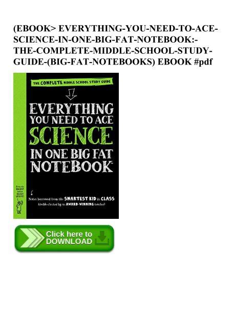 Ebook Everything You Need To Ace Science In One Big Fat Notebook The