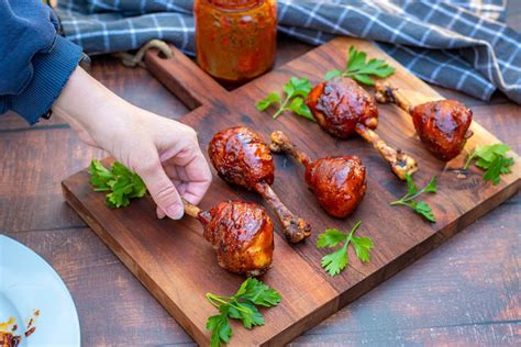 Since the latter half of the 20th century, prepared chicken has become a staple of fast food. Candied Barbecue Chicken Drumstick Lollipops - Grilling ...