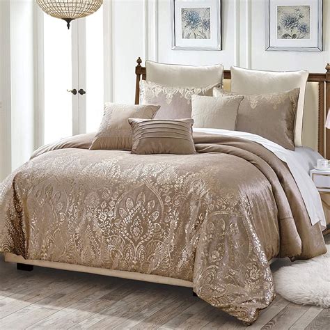 Sapphire Home Luxury 8 Piece Full Queen Comforter Set With Shams And