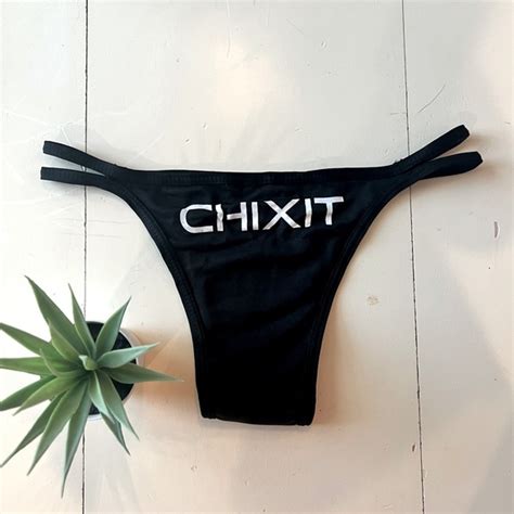 Chixit Swim Cheeky Chixit Bikini With Triangle Top And Dual Strap
