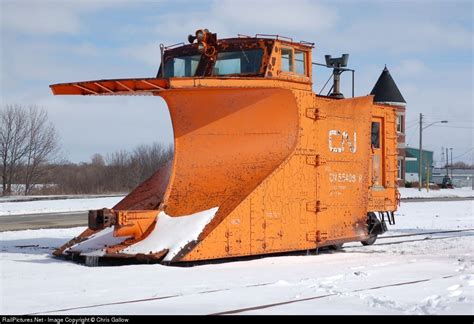 Cn 55408 Canadian National Railway Russel Snow Plow At Goderich