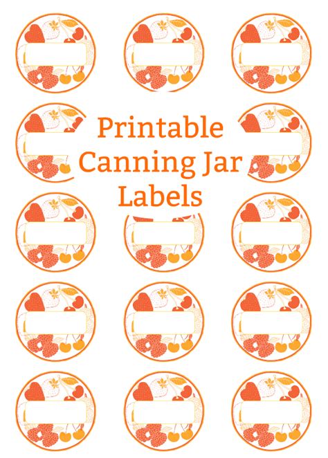 Free Printable Canning Jar Labels Canning Printables Canning Jar